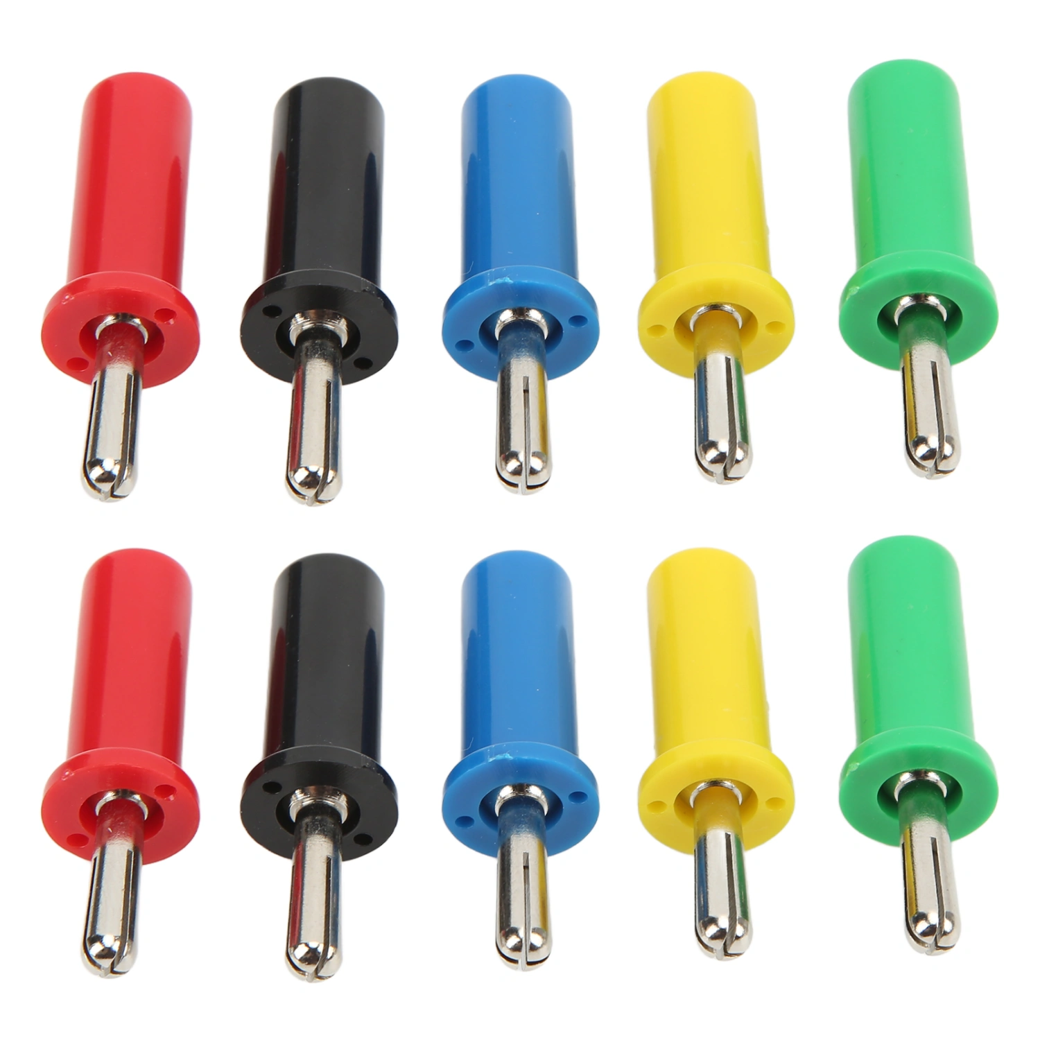 10pcs Banana Plug Connector Cross Slot Welded Banana Plug Stackable Connector for Security Accessories