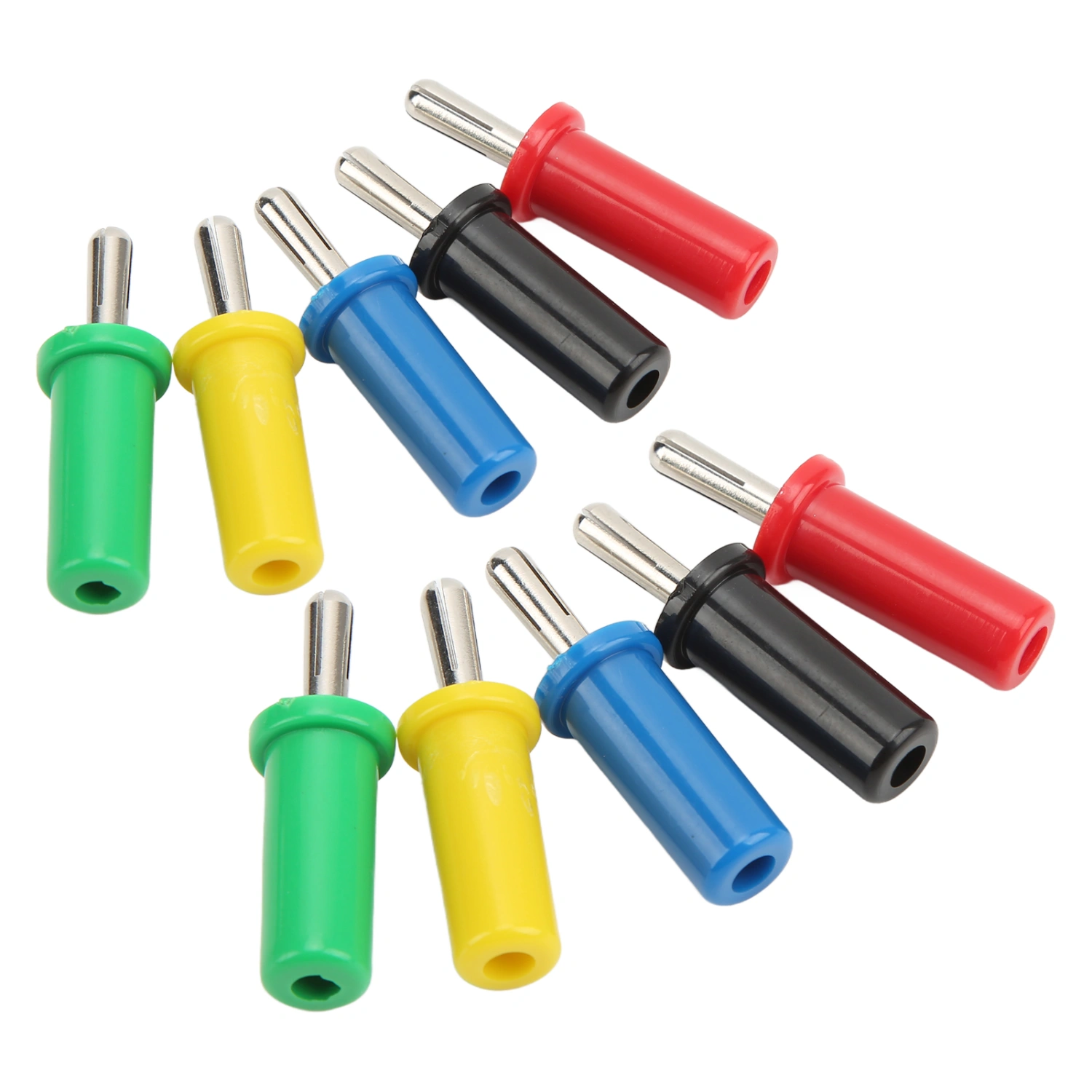 10pcs Banana Plug Connector Cross Slot Welded Banana Plug Stackable Connector for Security Accessories