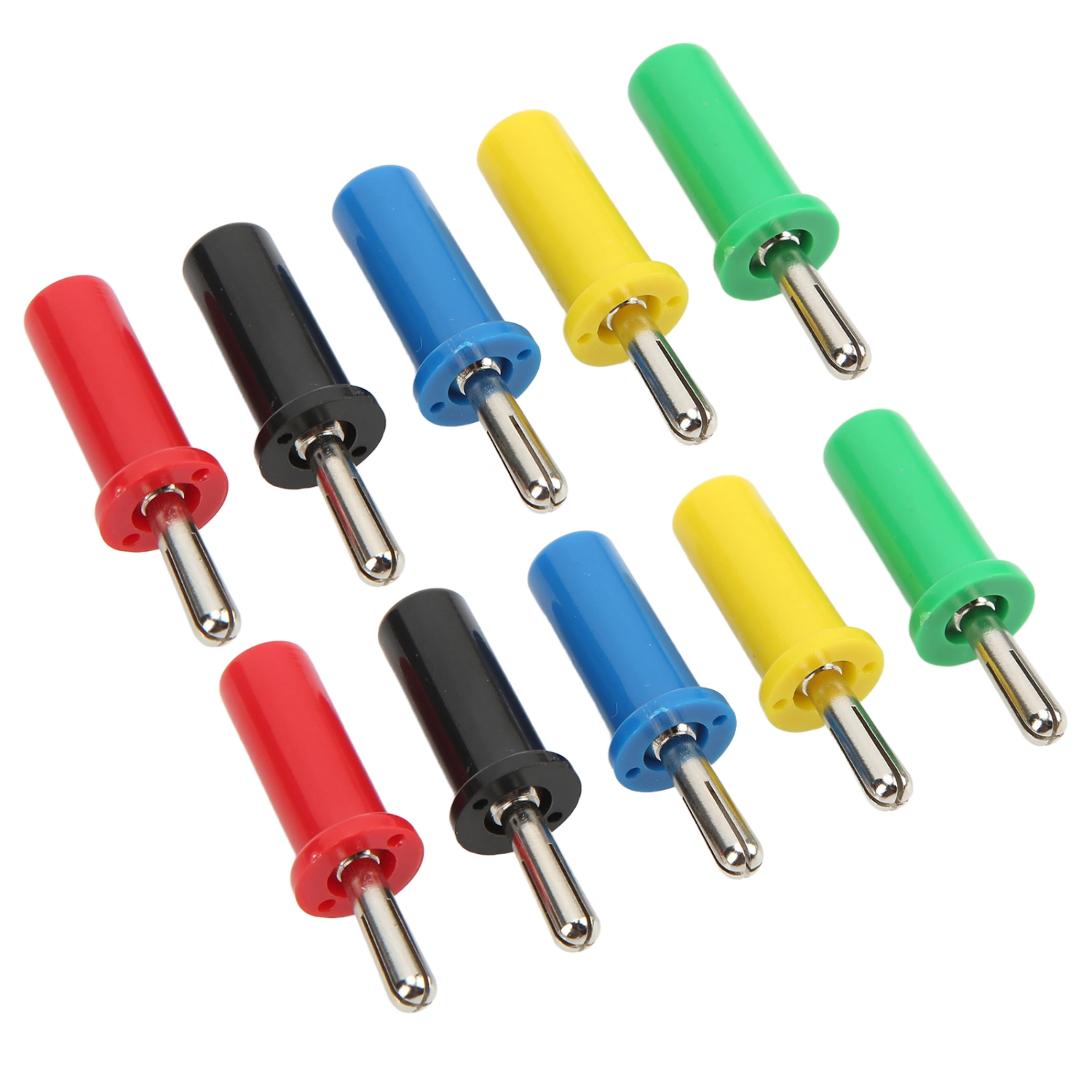 10pcs Banana Plug Connector Cross Slot Welded Banana Plug Stackable Connector for Security Accessories
