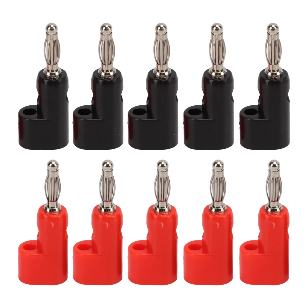 5 Set Solderless Banana Plug Stackable Jack Connector Probe Adapter J.10026 4mm Black Red