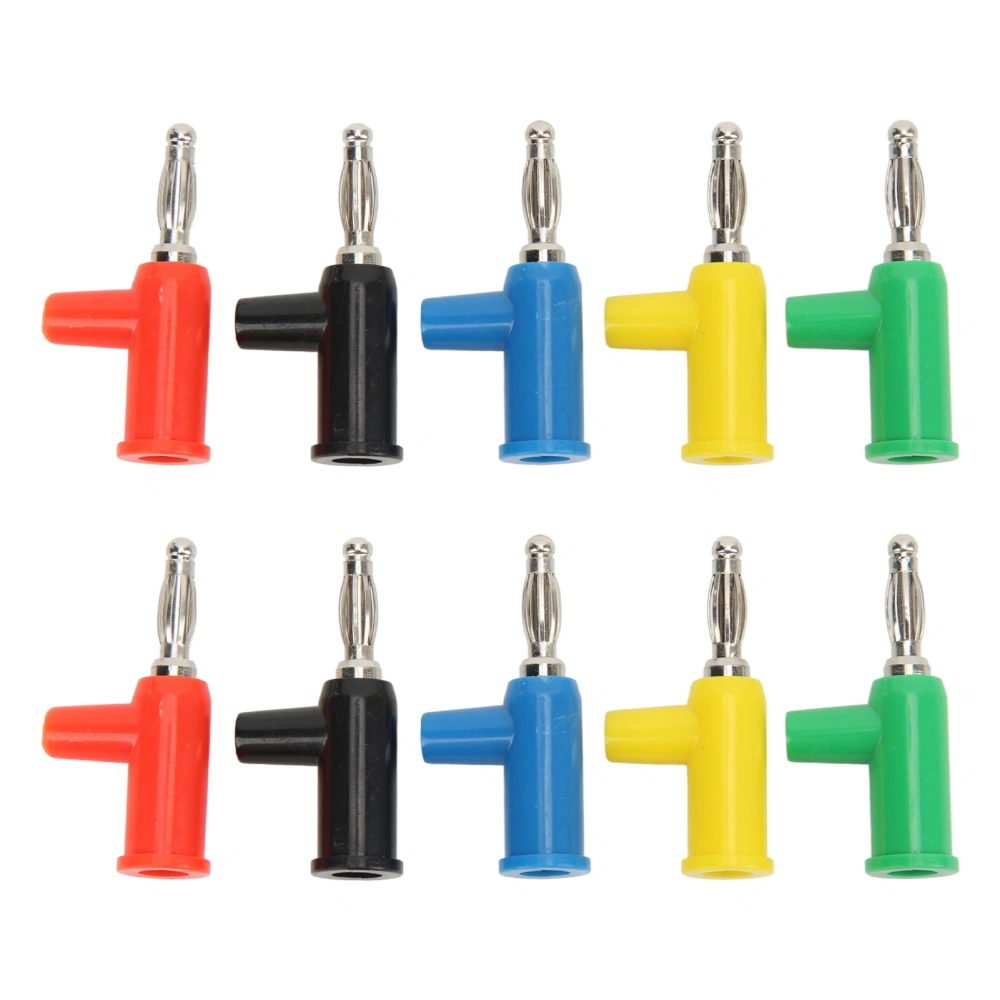 10pcs J.10028 4mm Banana Plugs Stackable Solderless Banana Connectors for Industrial Equipment