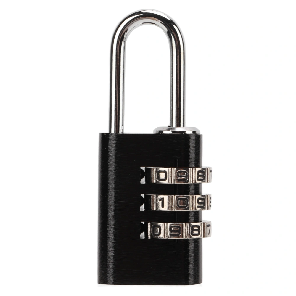 3 Digits Security Combination Padlock Black Solid Aluminum Alloy for Gym Locker Cabinet Toolbox LuggageSmall Padlock