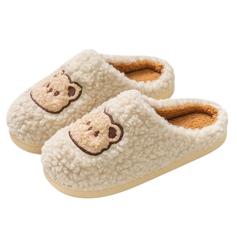 Velvet Thermal Non-slip Household Cotton Slippers