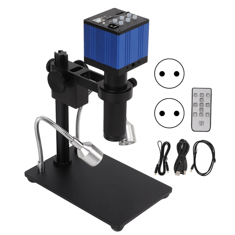 37MP Industry Microscope Camera Kit 2K USB Output High Definition 150X C Mount Lens for PCB Repair AC100‑240VEU Plug