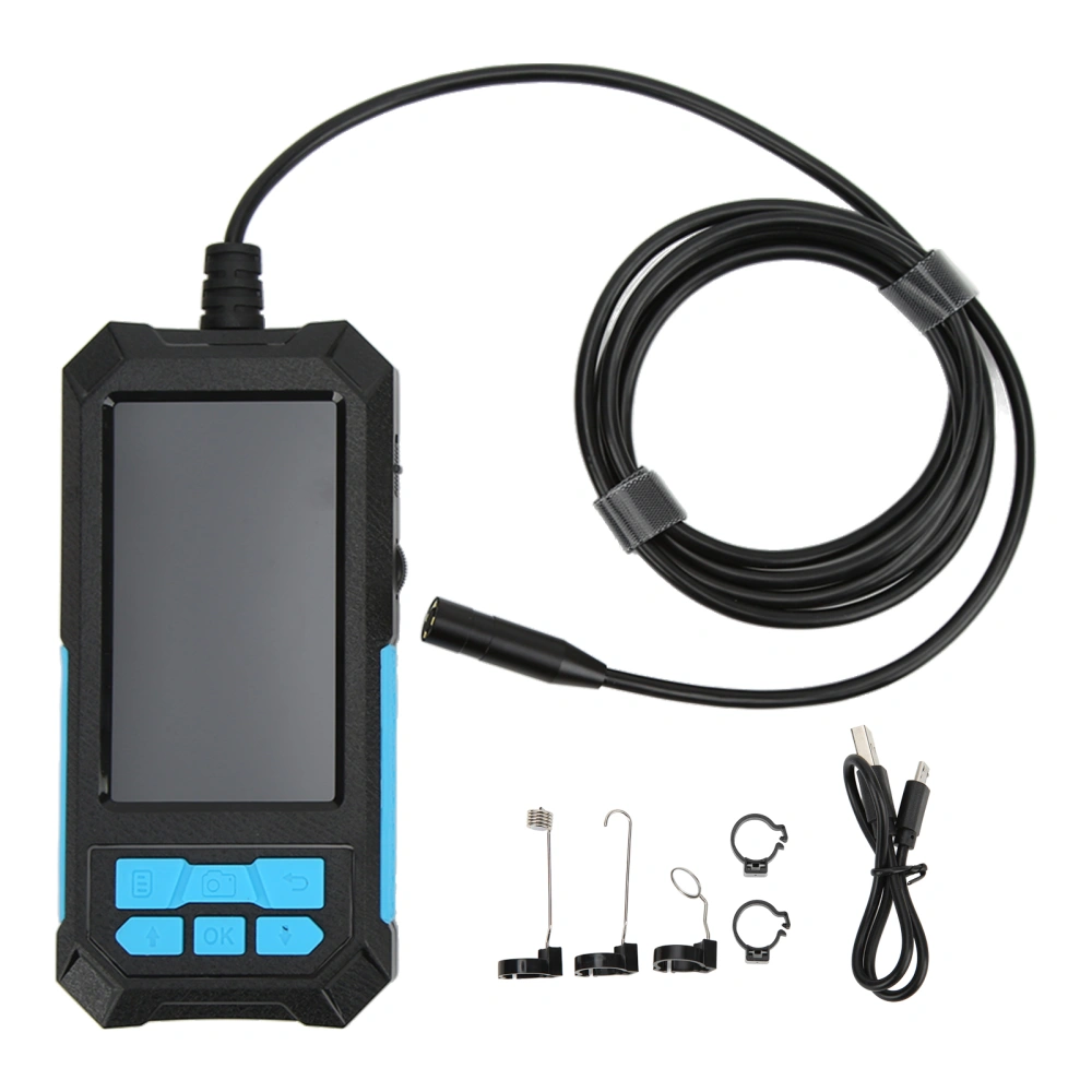 4.5in Industrial Endoscope IPS Screen 5MP Auto Focus Borescope Camera IP68 Waterproof for Sewer Pipe Drain Inspection