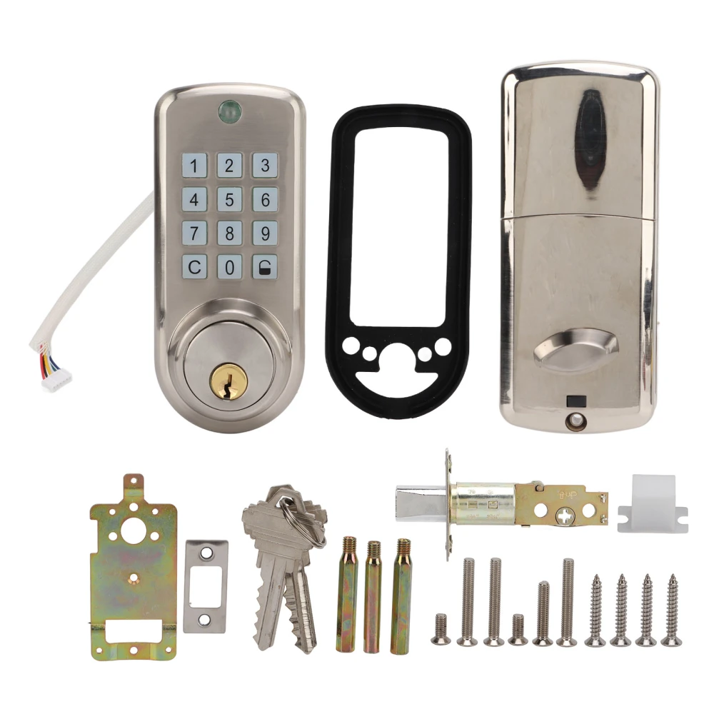 Electronic Door Lock Password Key Unlock Waterproof Concealed Security Entry for Home Hotel Apartment