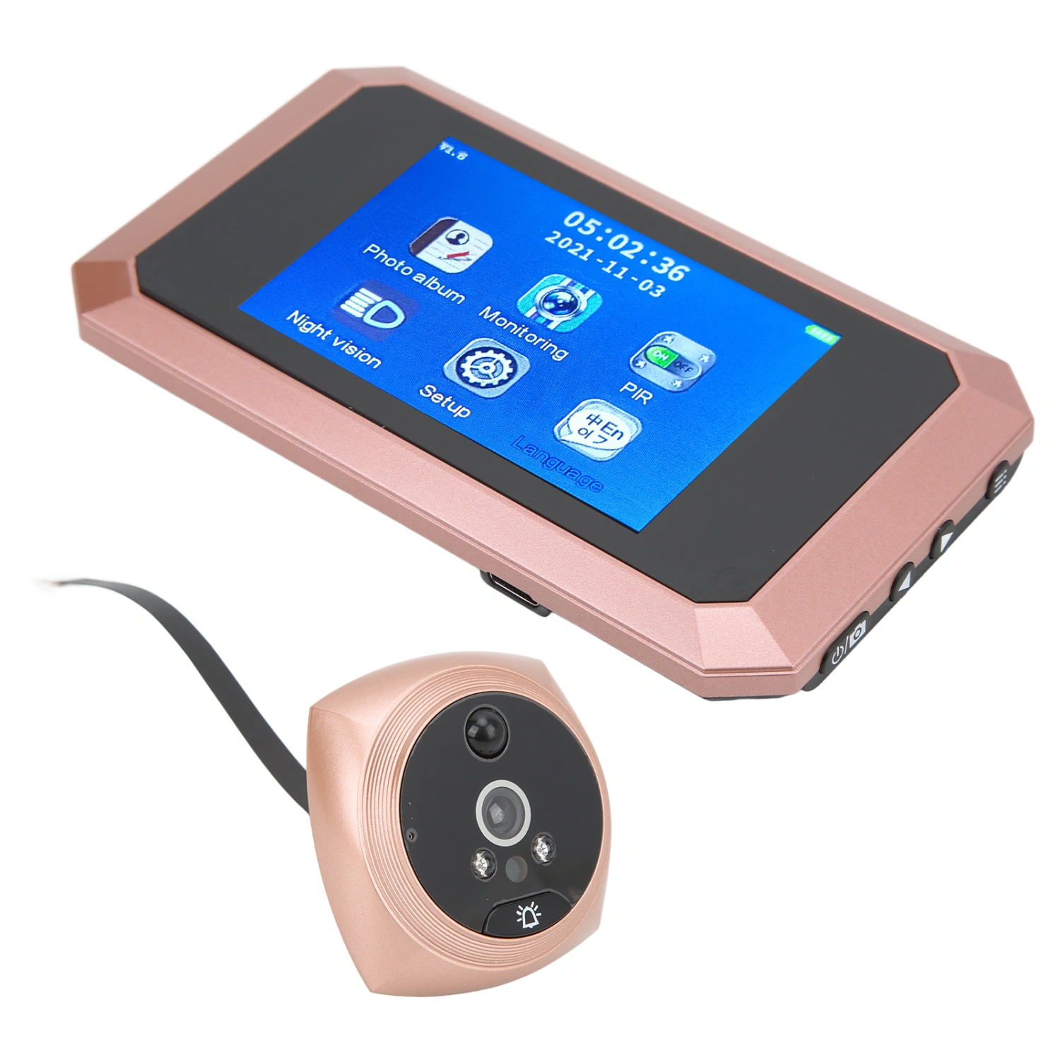 3.5in Doorbell Digital Viewer Motion Detection Night Vision High Definition for Home Safety