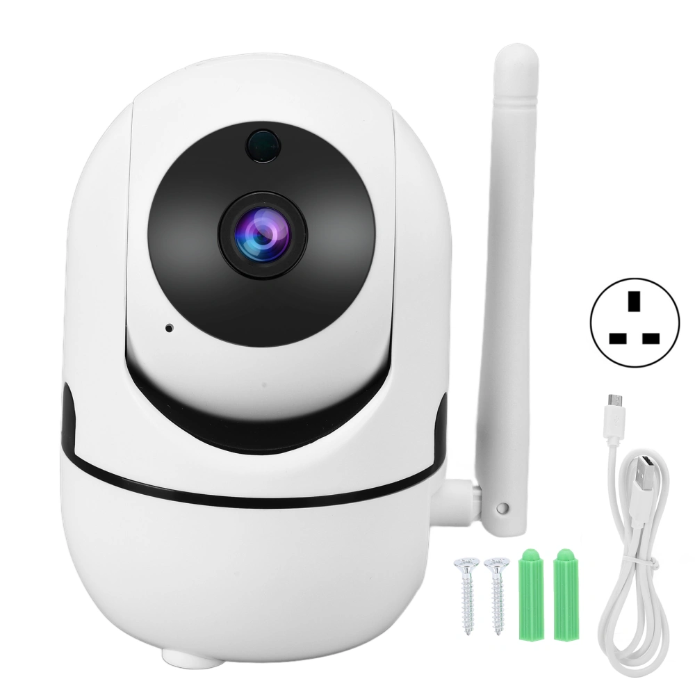 720P WiFi IP Camera Wireless Security Camera Night Vision Motion Detection Two Way Audio for Home 100‑240VUK Plug