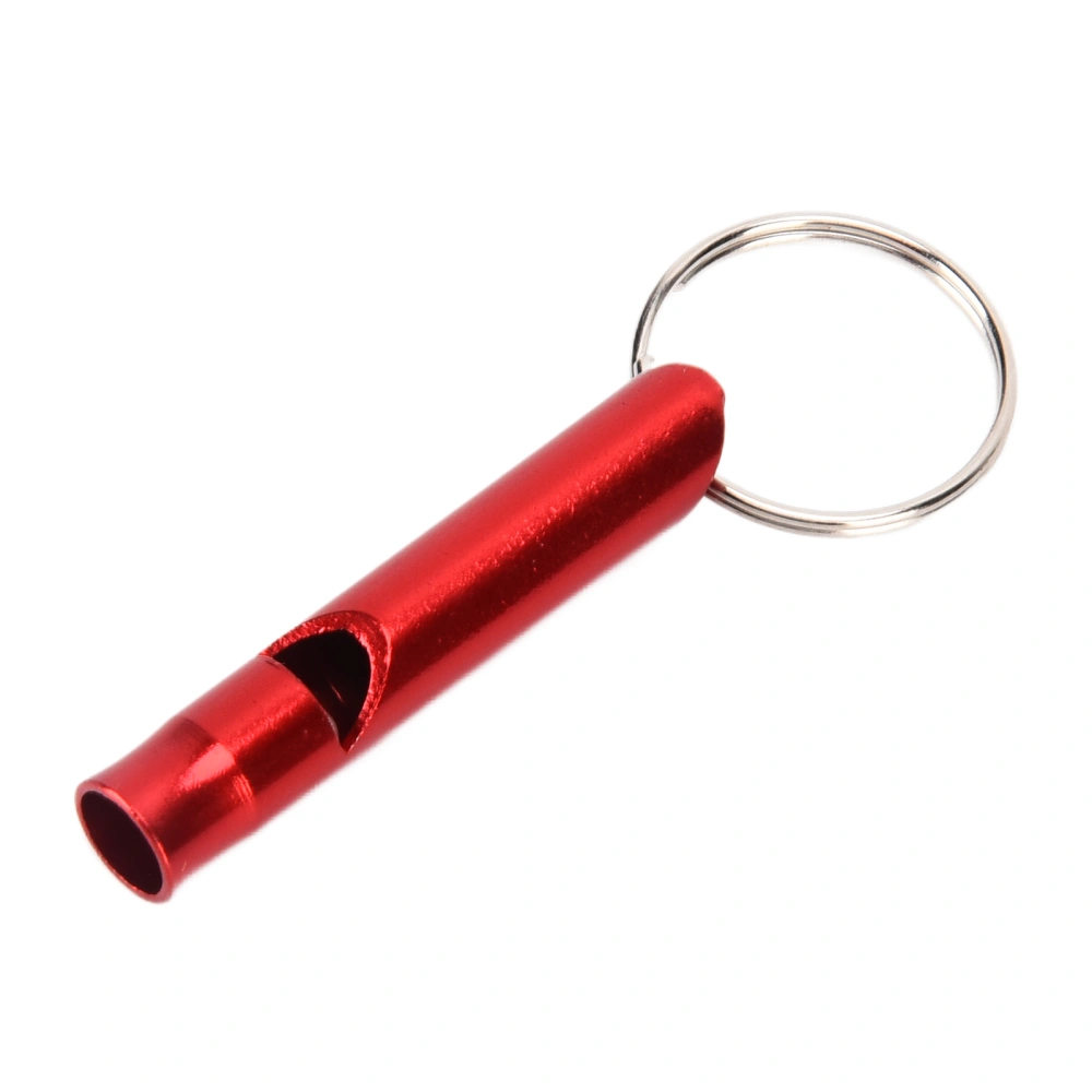 Red Emergency Survival Whistles Aluminium Alloy Rescue Whistle for Outdoor Camping Hiking