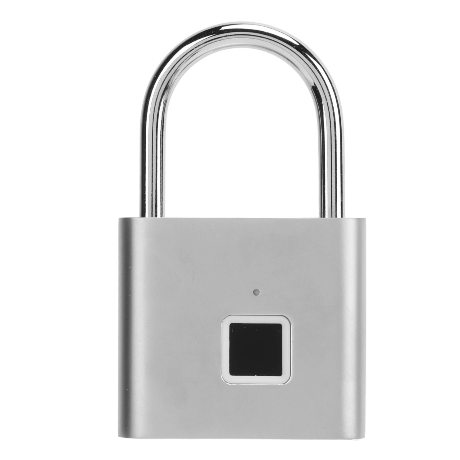 Smart Fingerprint Padlock USB Rechargeable IP56 Waterproof Anti Theft Lock for Cabinet DormitorySilver