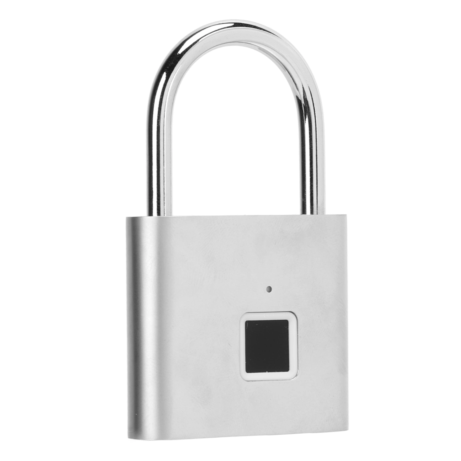 Smart Fingerprint Padlock USB Rechargeable IP56 Waterproof Anti Theft Lock for Cabinet DormitorySilver