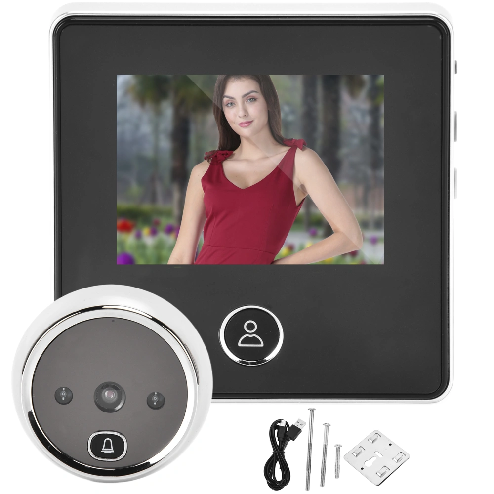 2.8in 0.3MP Digital Door Peephole Viewer Doorbell Camera 90° Wide Angle Night Vision for Home Security