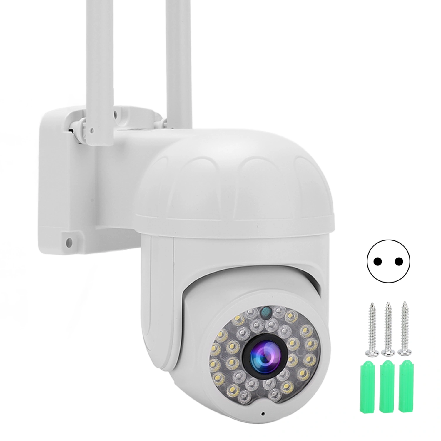 Wireless Surveillance Camera Rainproof Dustproof Panoramic Monitoring Intelligent Alarm Security Webcam 100-240VEU Plug
