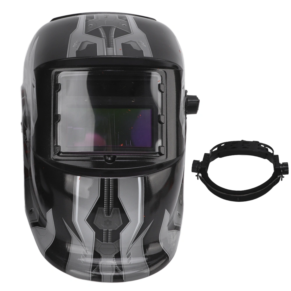 Solar Painted Welding Helmet Head Mounted Automatic Dimming Argon Arc Welding Mask