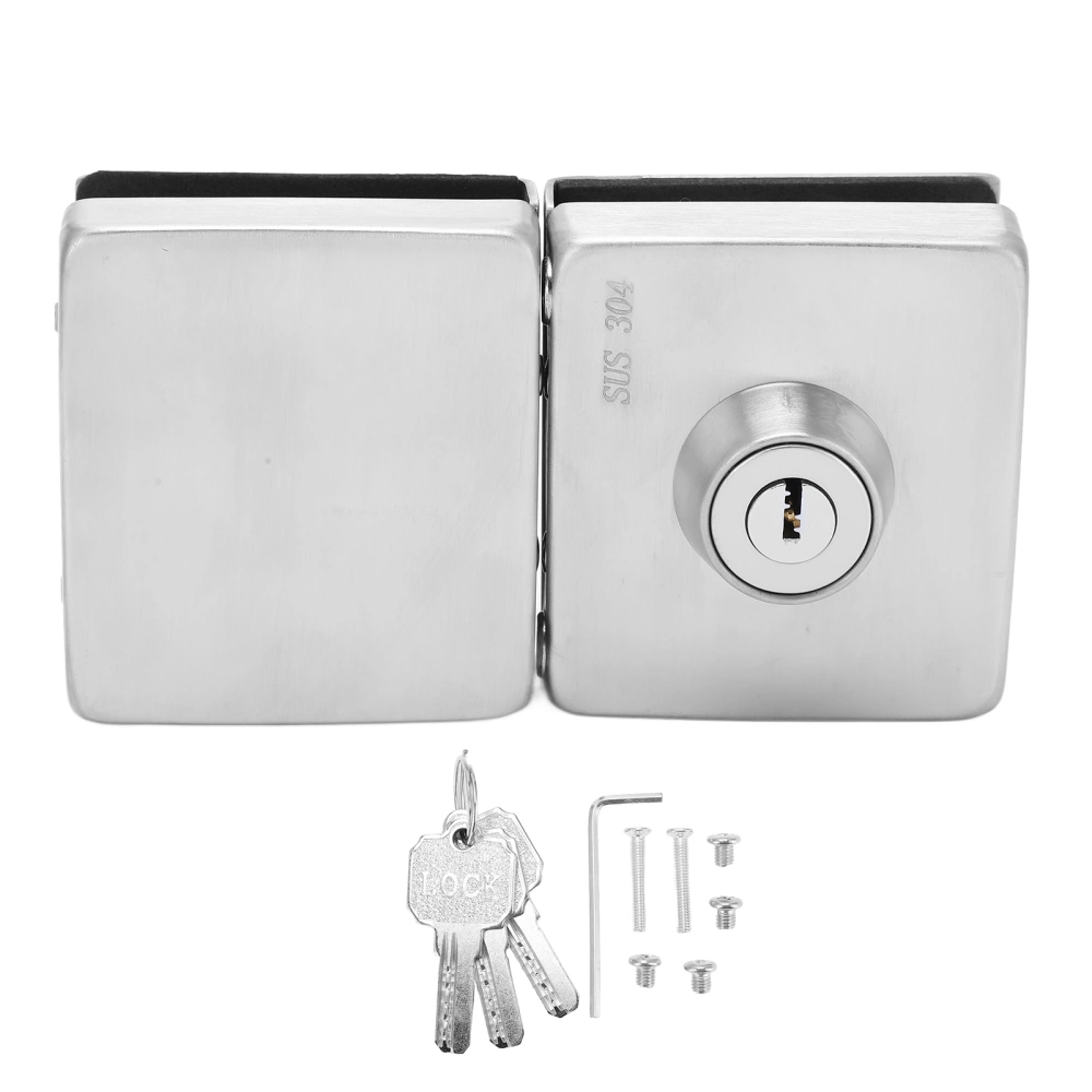 2PCS Push Sliding Gate Lock Corrosion Resistant Antioxidant Stainless Steel Frameless Glass Door Locks