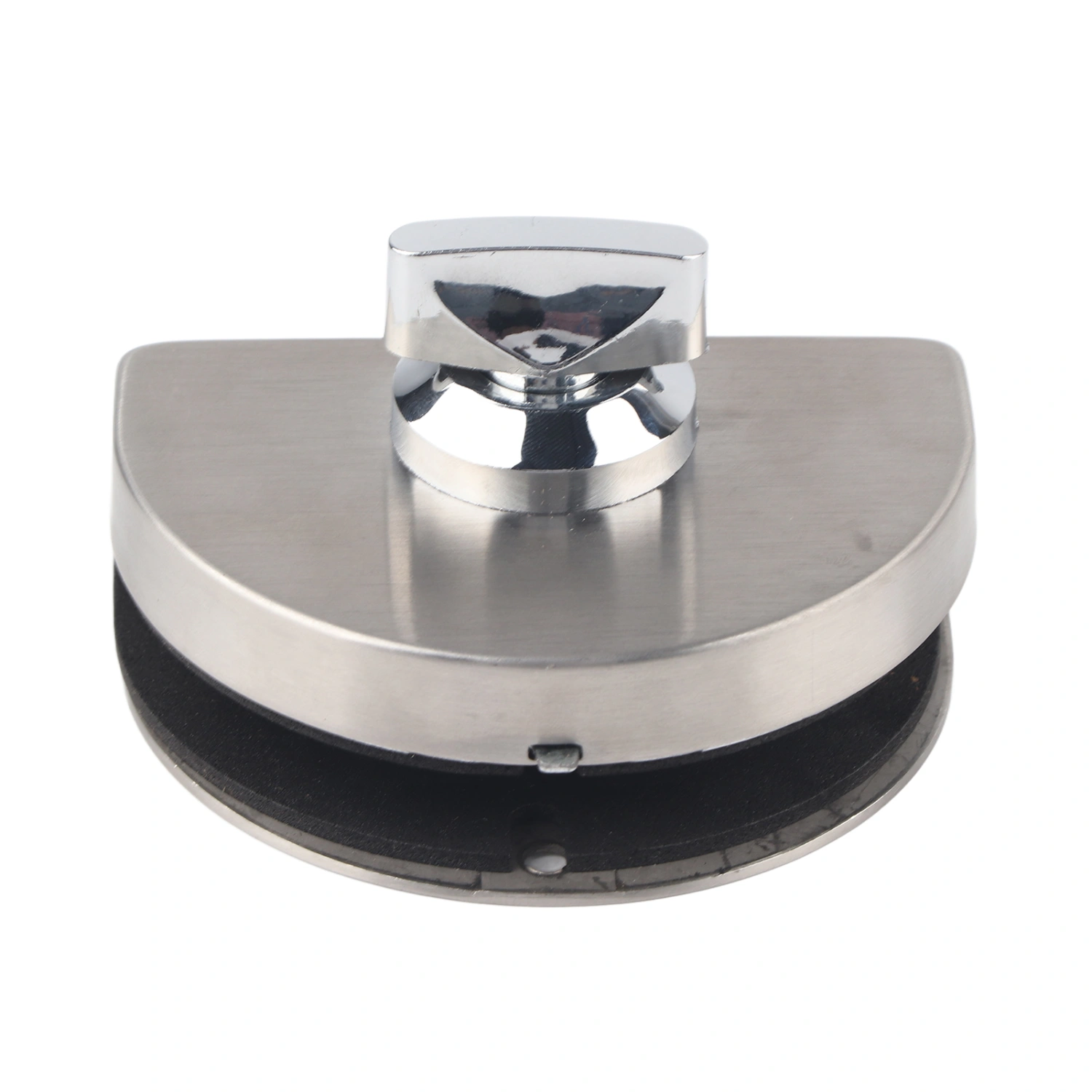 10‑12mm Frameless Single Glass Door Lock Stainless Steel No Drill Sliding for Bathroom Office