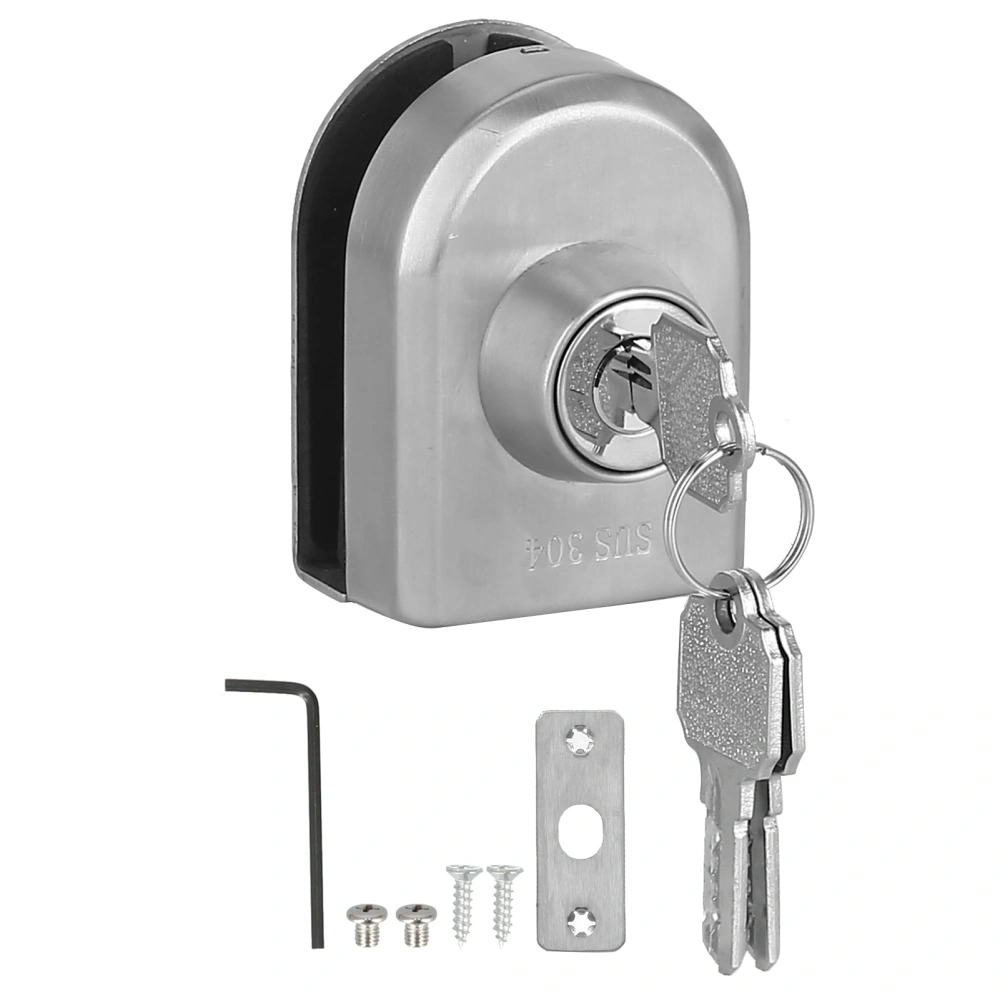 Push Sliding Gate Lock Antitheft Anti Pry Foam Pad Stainless Steel Frameless Glass Door Locks