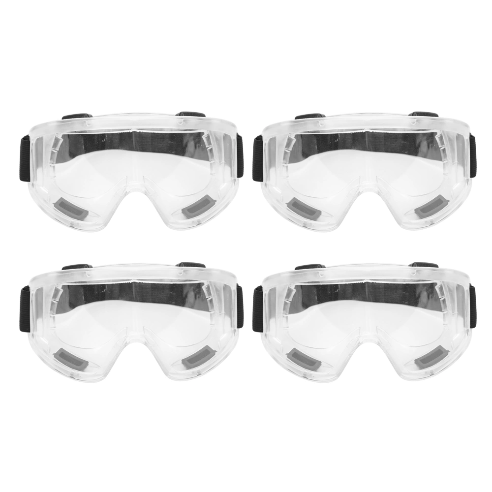 4pcs Safety Goggles Anti‑Fog PC Lens Wide‑Vision Eyes Protector for Riding Labor Working