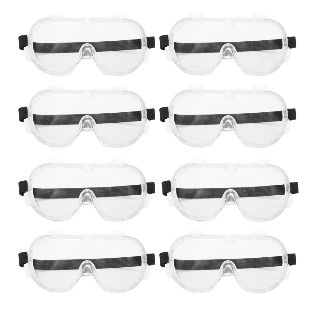 8PCS Safety Goggle Glasses Windproof UV Protection Scratch Resistant Transparent with Vent