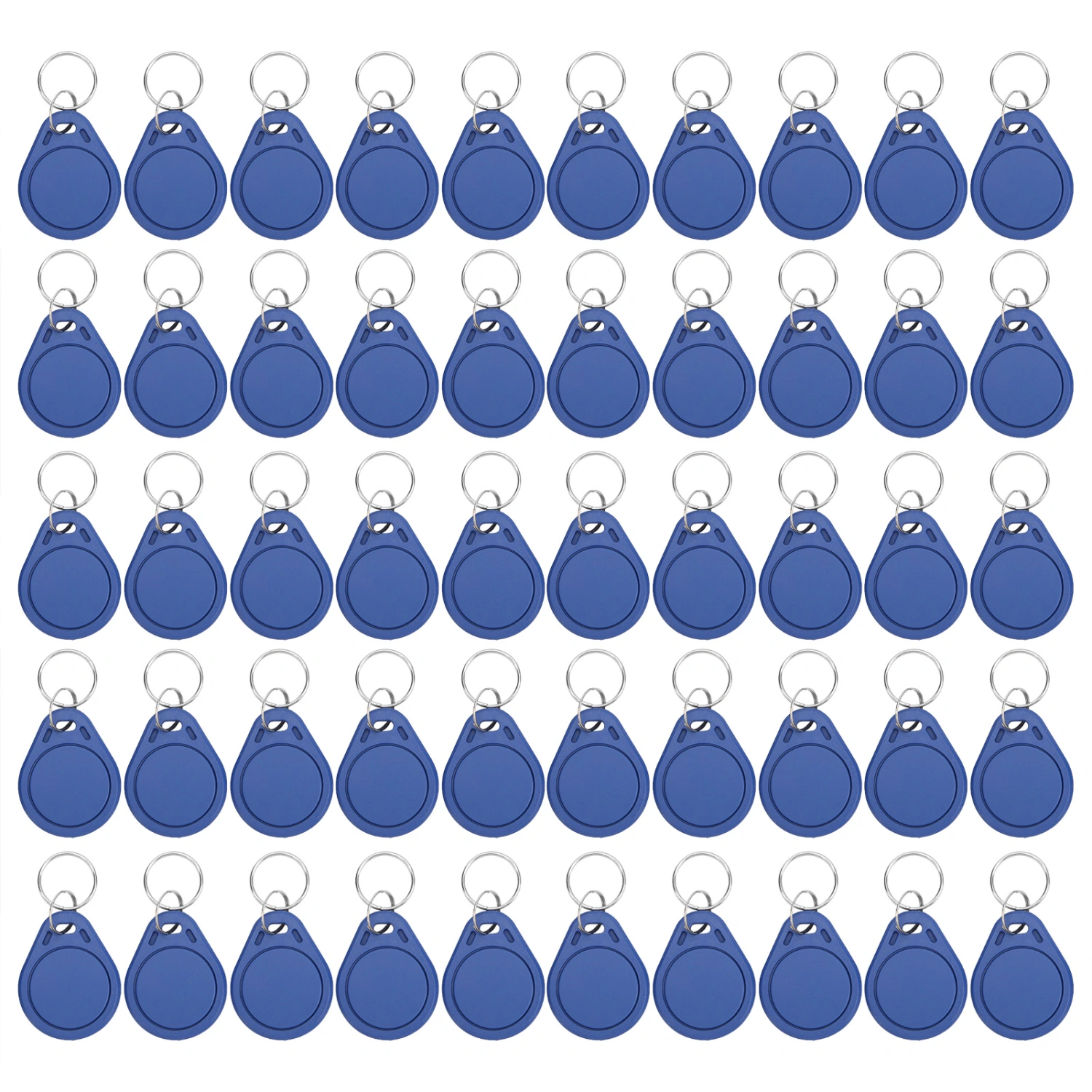 50PCS ICUID Card Token Tag Key Chain 13.56MHZ Copyable for Access Control Time Attendance Parking Lots