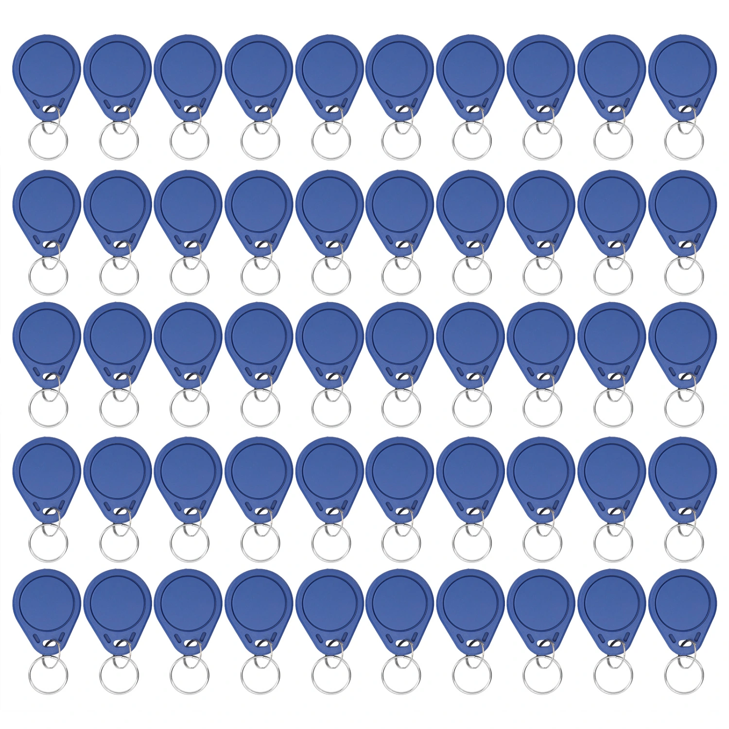 50PCS ICUID Card Token Tag Key Chain 13.56MHZ Copyable for Access Control Time Attendance Parking Lots