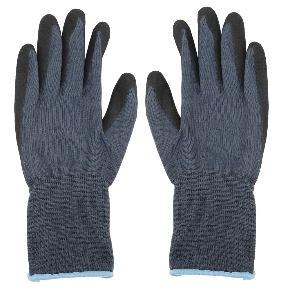 Pair Nitrile Rubber Gloves Wear Resistant for Oil Operations Gardening Maintenance Construction RefiningL