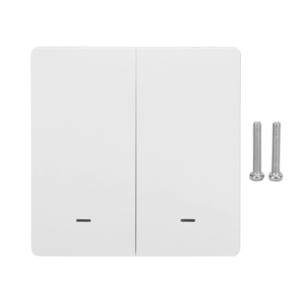 Wall Smart Light Switch Zero Fire Push Button Phone Timing for TUYA ZigBee 86 AC 100‑240V2‑Gang