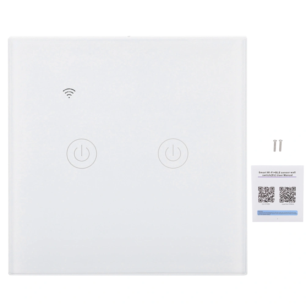 Smart Light Switch Touch Panel ABS Universal for Single / Zero Fire Wire 220‑240VAC2 Way Wifi