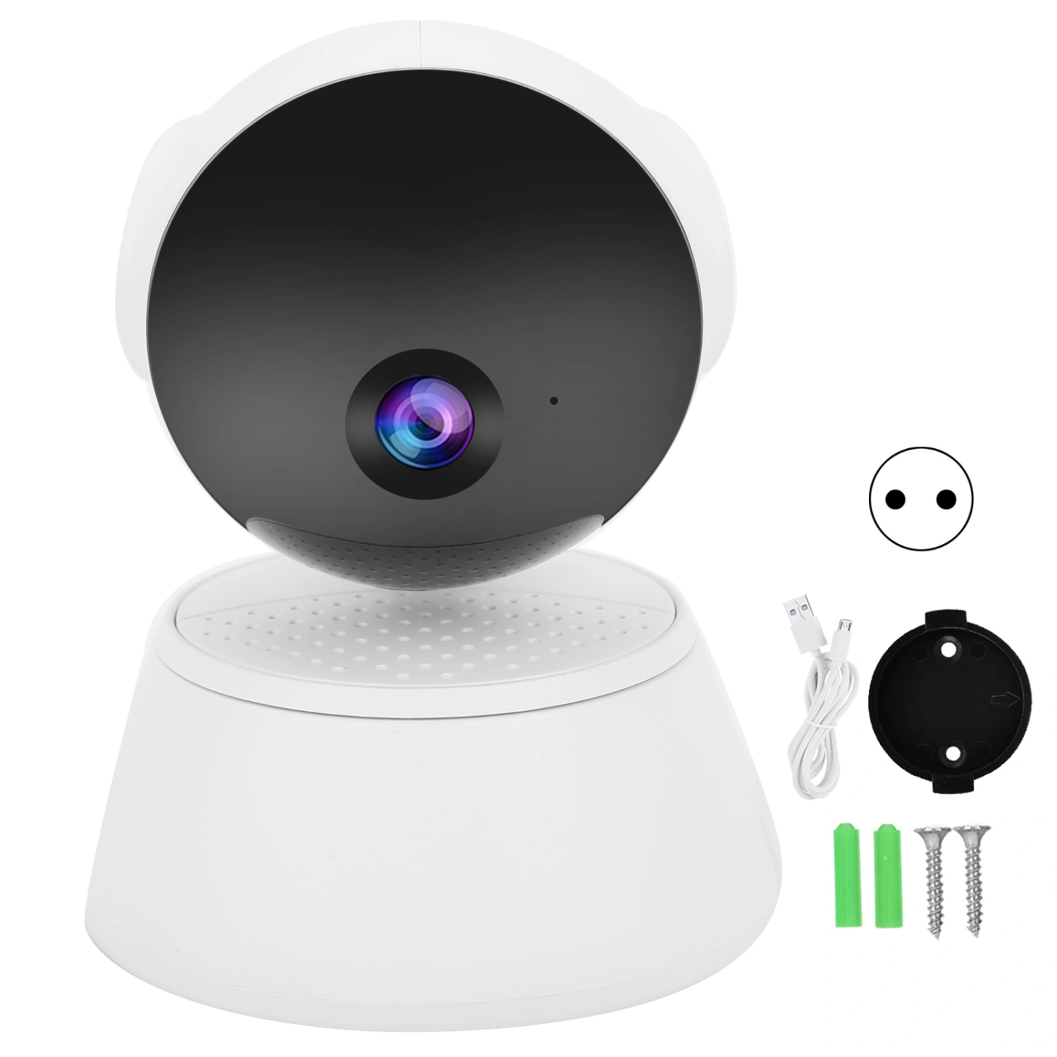 HD IP Wireless Camera WIFI Infrared Night Vision 2‑way Audio Remote Controlled for Dog Pet Baby Indoor SecurityEU Plug