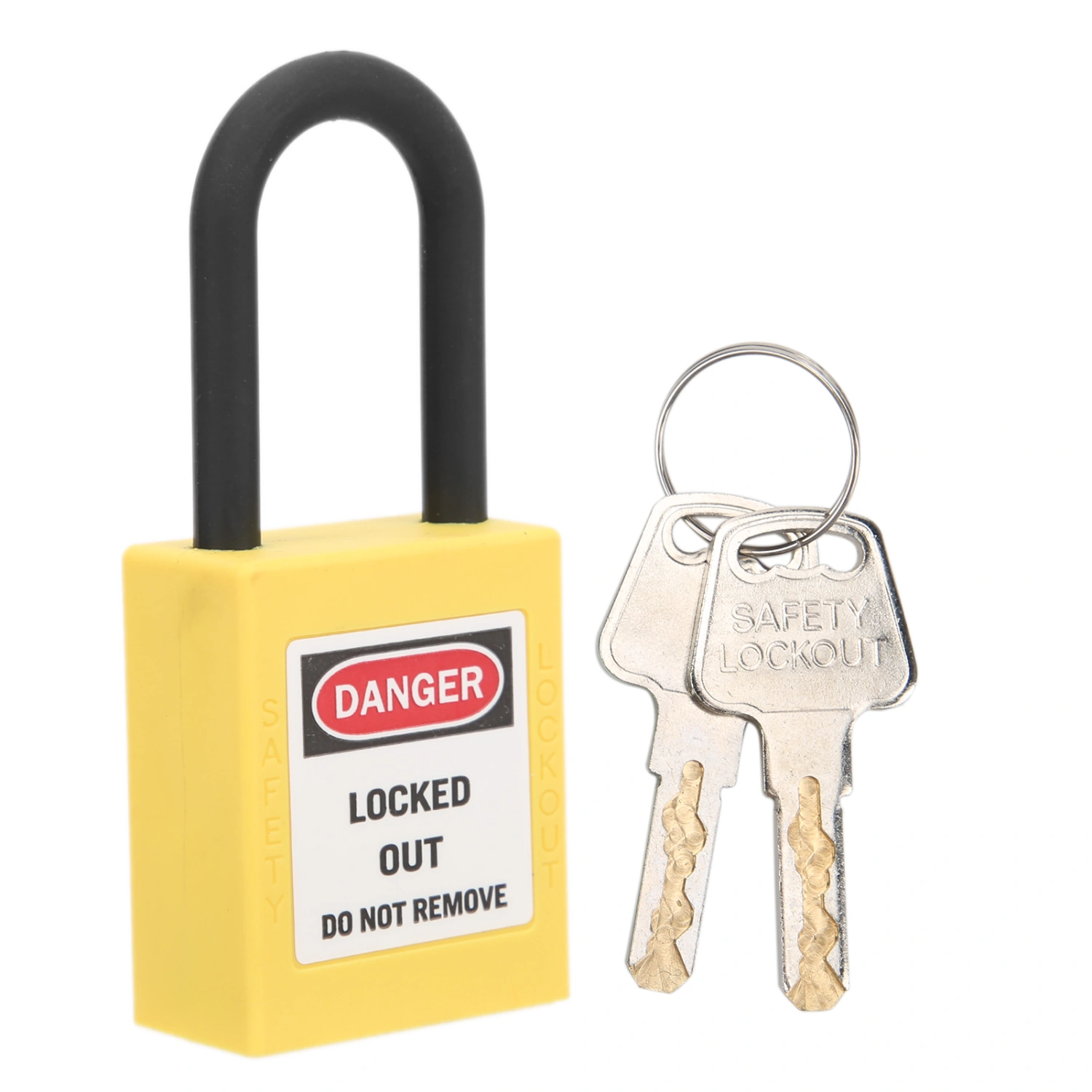 38mm Lockout Lock Nylon Industrial Engineering Insulation Security Dustproof Device for Construction SiteYellow