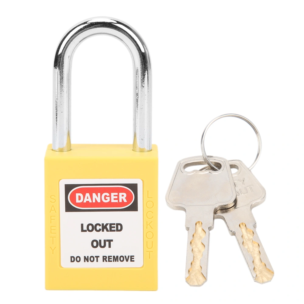 38mm Lockout Lock Insulation Safety Engineering LOTO Padlock for Machinery ManufacturingYellow