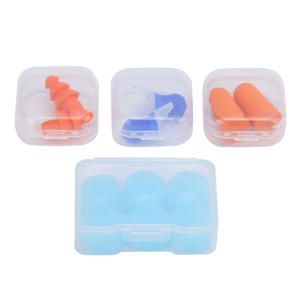 6Pair Ear Plug with Box 27DB AntiNoise Hearing Protection Silicone Sponge Earplug