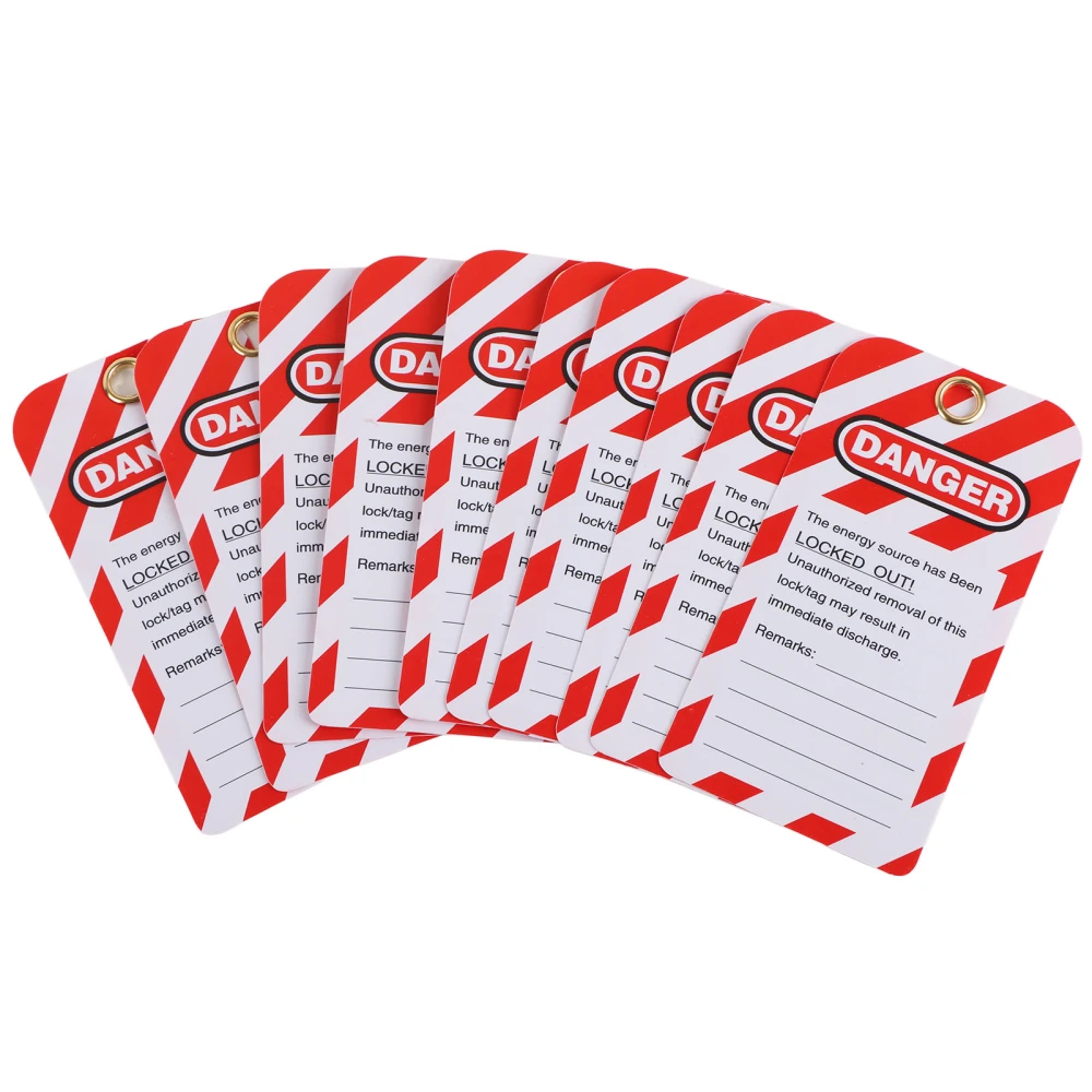 10PCS Lockout Tag Danger Do Not Operate Safety Warning Front / Back Label PVC for Equipment