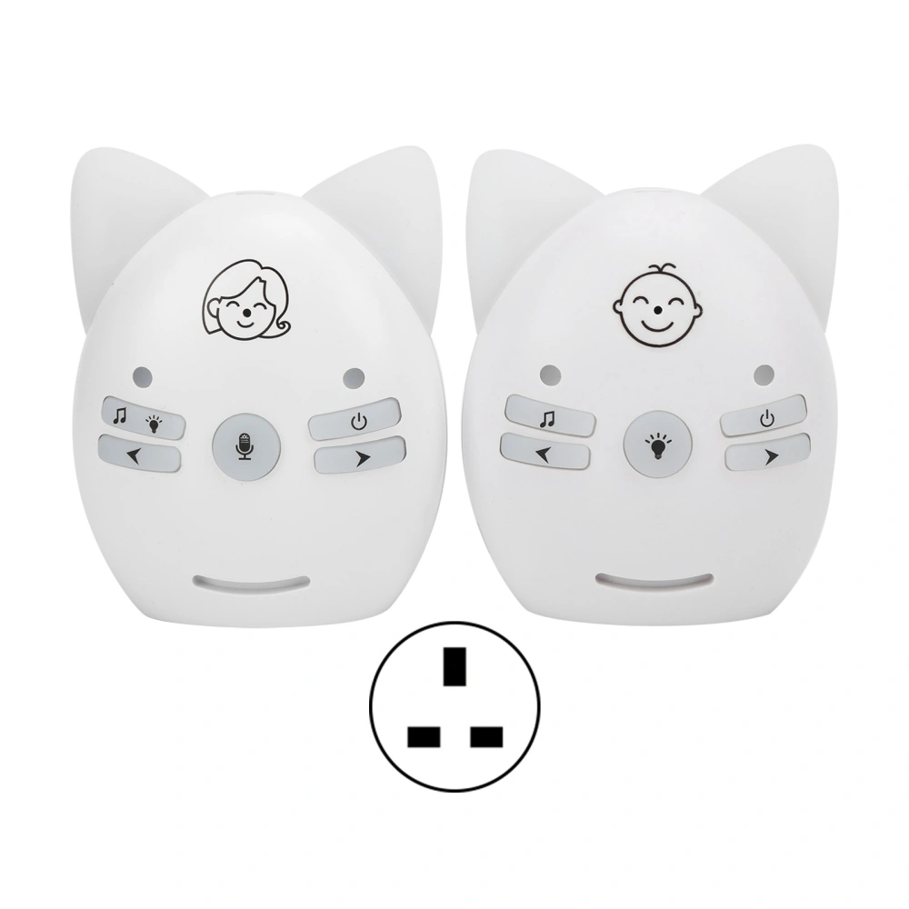 Pair Wireless WalkieTalkie with Night Light 2.4GHz Baby Safety Monitor 100240V(UK Plug )