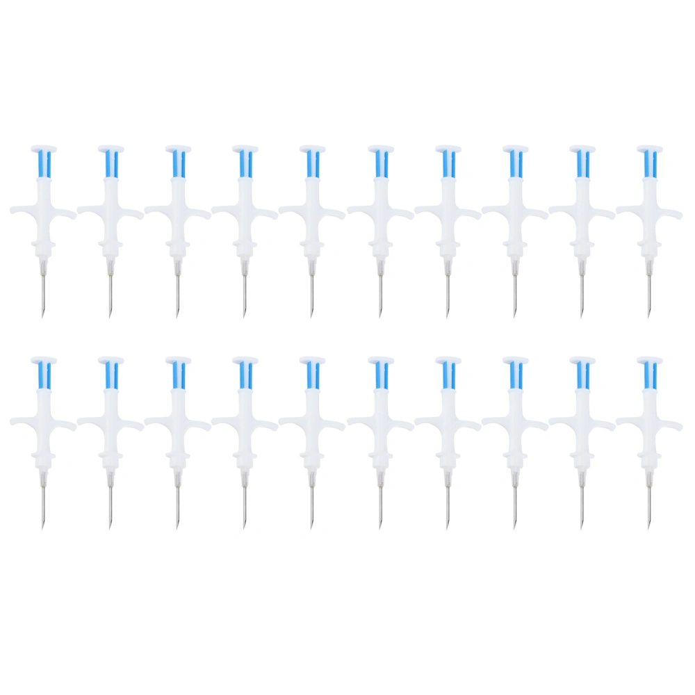 20pcs Animal Microchips Implanted RFID ID Electronic Tag with Syringe for Pet Dog Cat Fish Livestock 1.4x8mm