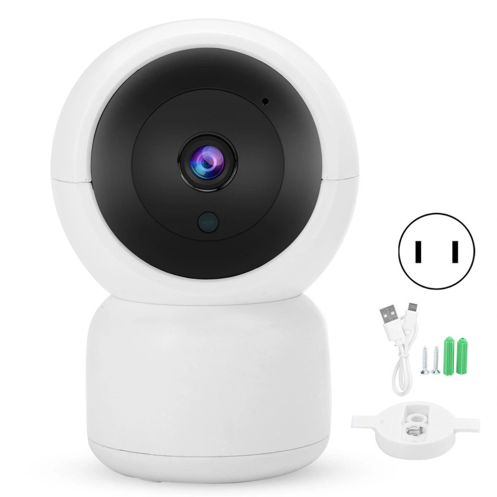 1080P Dome Security Camera WiFi Auto Tracking Smart Pan‑Tilt with 64G Memory Card RJ‑45 Ethernet Interface 100‑240VUS Plug