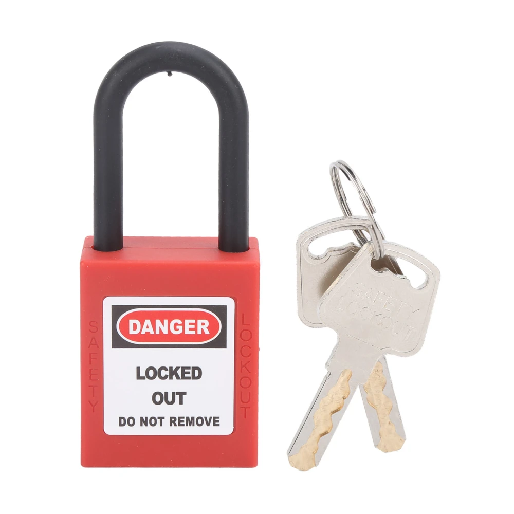 38MM Lockout Tagout Lock Durable Nylon Beam Isolation Design Corrosion Resistant Padlock with 2 Keys