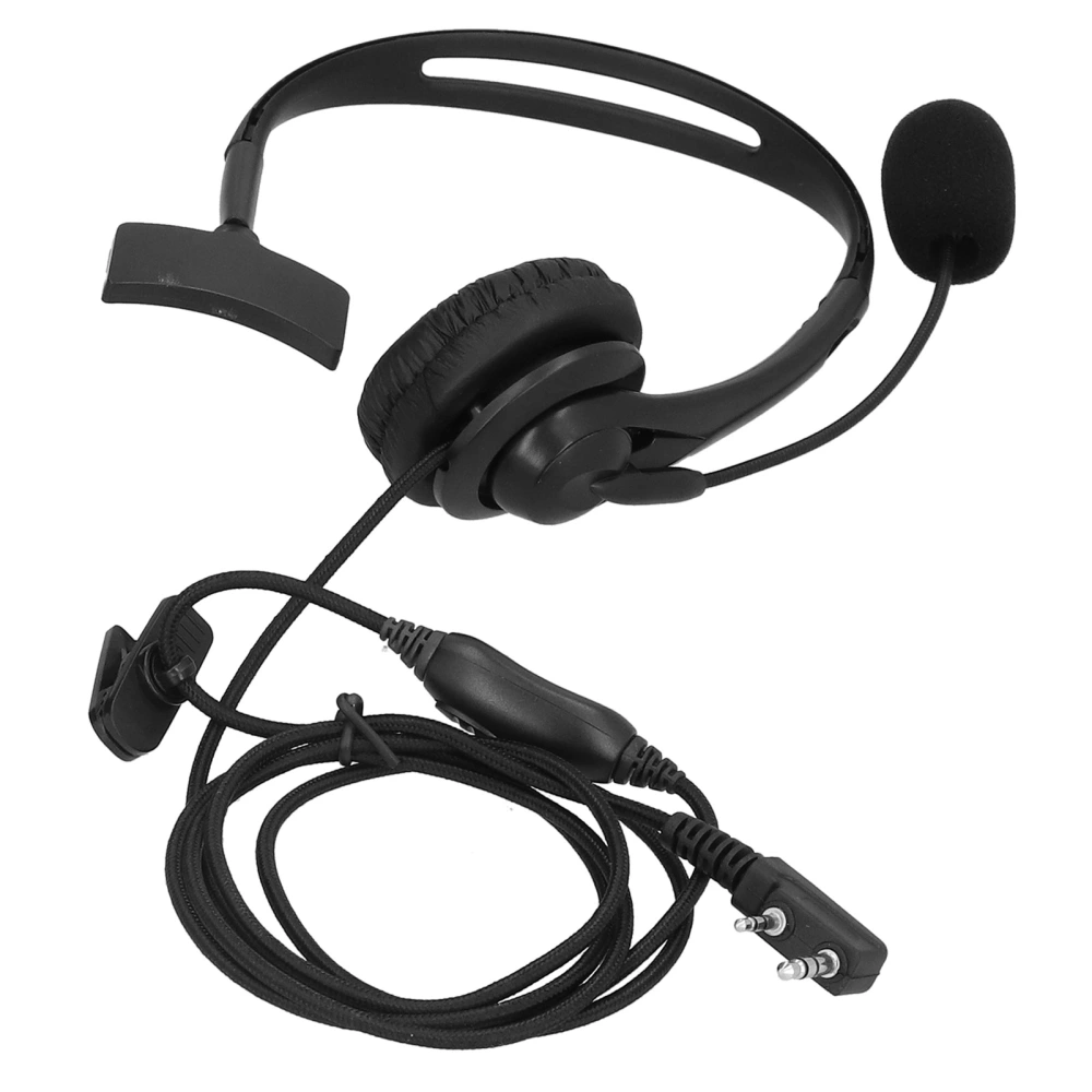 KHead Walkie Talkie Headset with Microphone for VOX Function Single Side for Kenwood KPG27D THD7 TK208