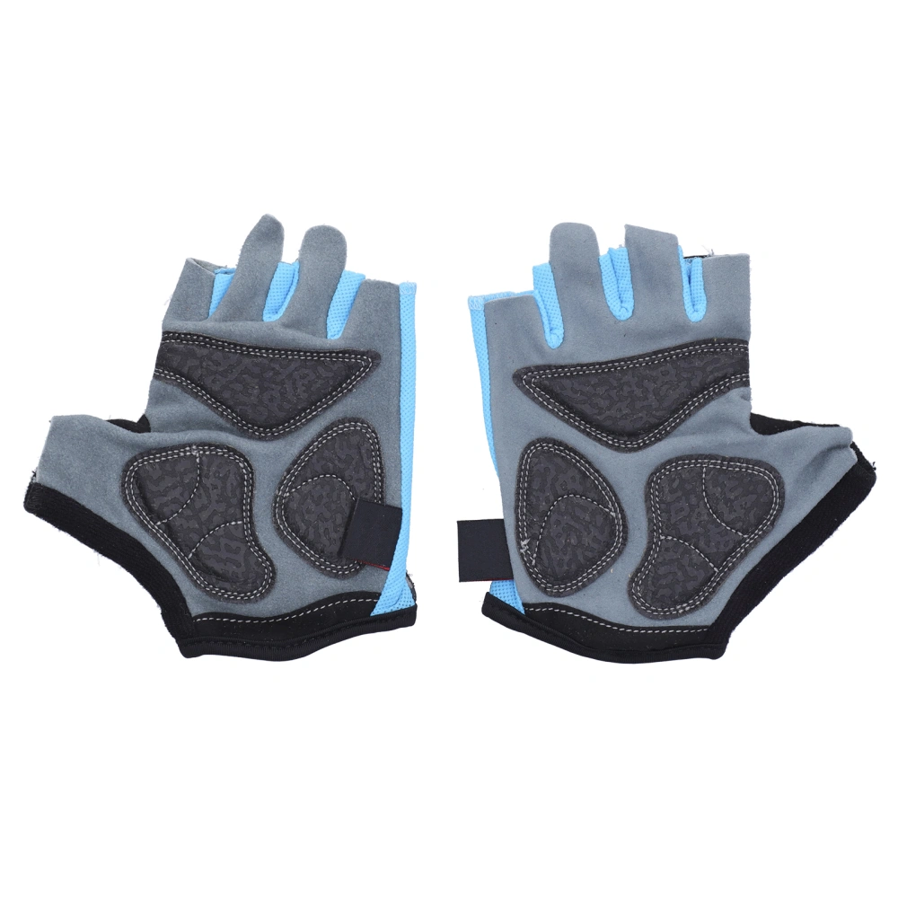 Half Finger Gloves Non‑Slip Anti‑Wear Hands Protection for Gym Fitness Weight Lifting Rock Climbing L Size