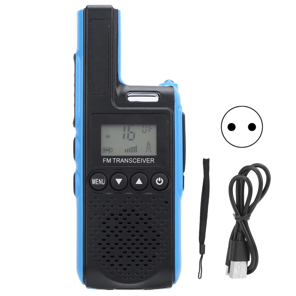 Q1 Walkie Talkie Mini Portable High Power Rechargeable with HD Screen for Hotel 100‑240VEU Plug