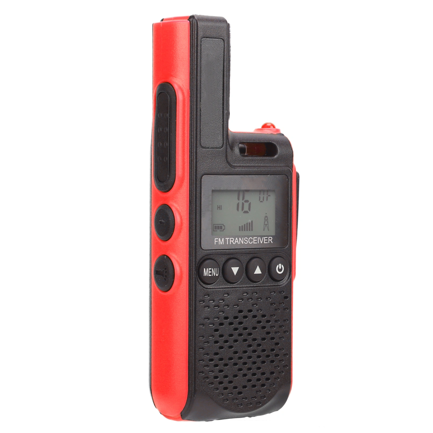 Handheld Mini Walkie Talkie 99-Channel Portable Long Range 2 Way Radio Clear Sound 100-240V Red(US Plug )