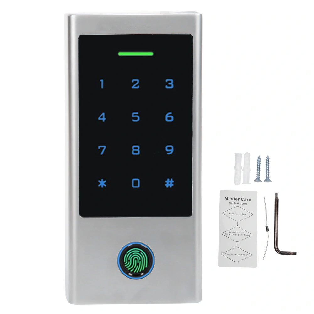 125KHz RFID Access Control Machine WG26‑44 Backlit Keyboard ID Card Fingerprint Password for TUYA Bluetooth