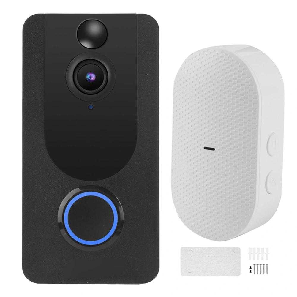 Smart Doorbell Video WiFi Wireless Intercom Night Vision Motion Detection Home Security 1080P 100‑240V for TUYAUK Plug