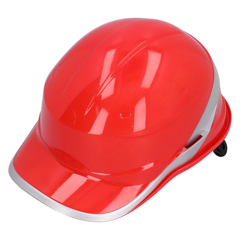 Red Hard Hat Shock Absorption Anti Smashing Adjustable Helmet with Reflective Stripe for Construction Sites