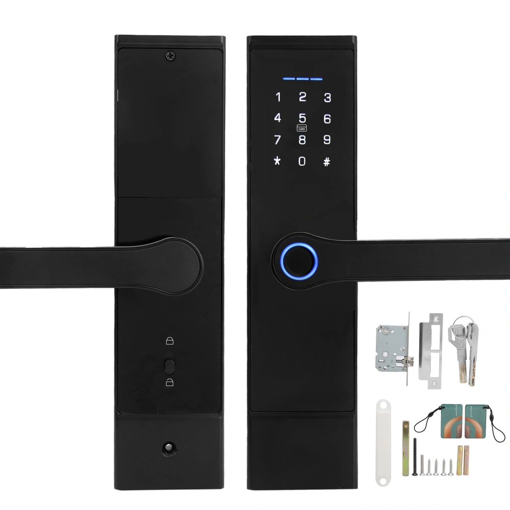 WiFi Smart Door Lock Fingerprint Password IC Card Mechanical Key Unlock APP Remotely Support for Tuya