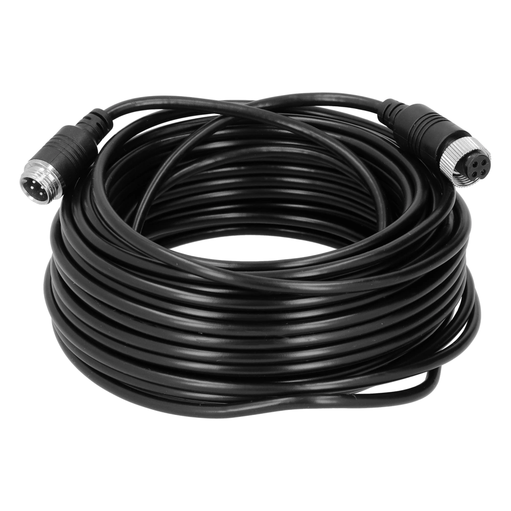 4-Pin Car Camera Cable Portable Anti Interference PVC Video Extension Cord for Auto Truck Bus Monitor(5m 16.4ft )