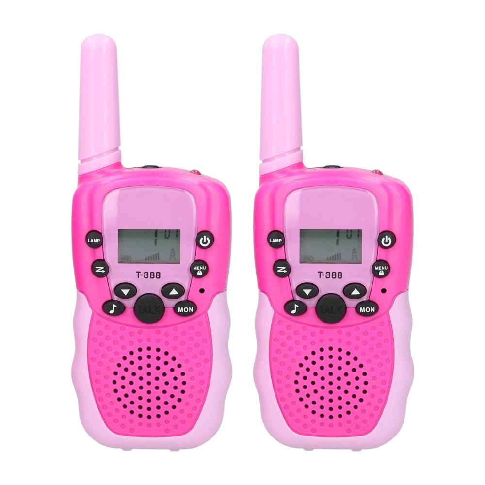 2pcs Mini Walkie Talkie Set USB Charging Wireless Radio Children Toys for Kids Birthday Christmas GiftsPink American 22CH FRS 462-467MHZ