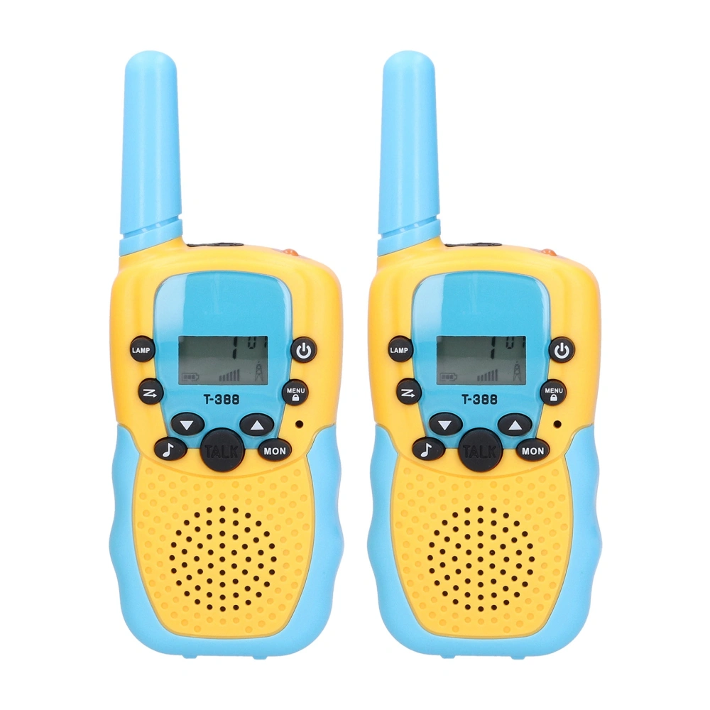 2pcs Mini Walkie Talkie Set USB Charging Wireless Radio Children Toys for Kids Birthday Christmas GiftsBlue Yellow European 8CH PMR 446MHZ