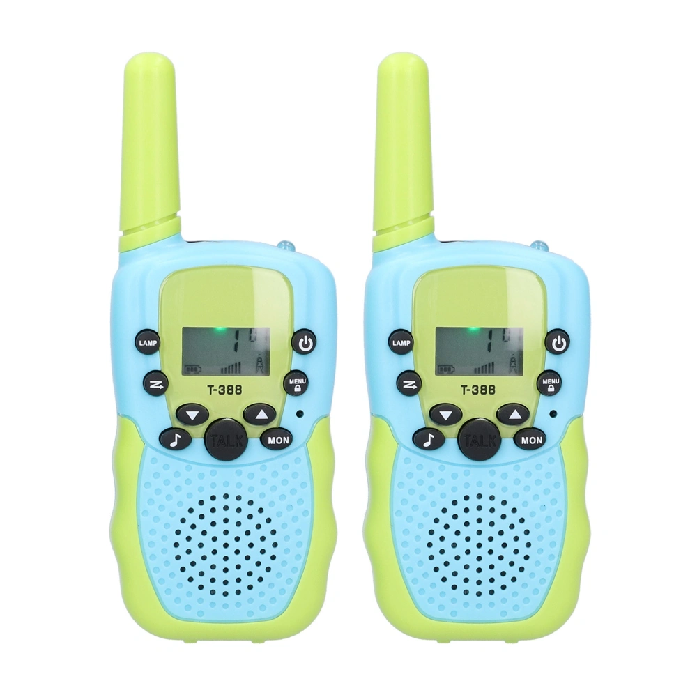 2pcs Mini Walkie Talkie Set USB Charging Wireless Radio Children Toys for Kids Birthday Christmas GiftsBlue Green European 8CH PMR 446MHZ