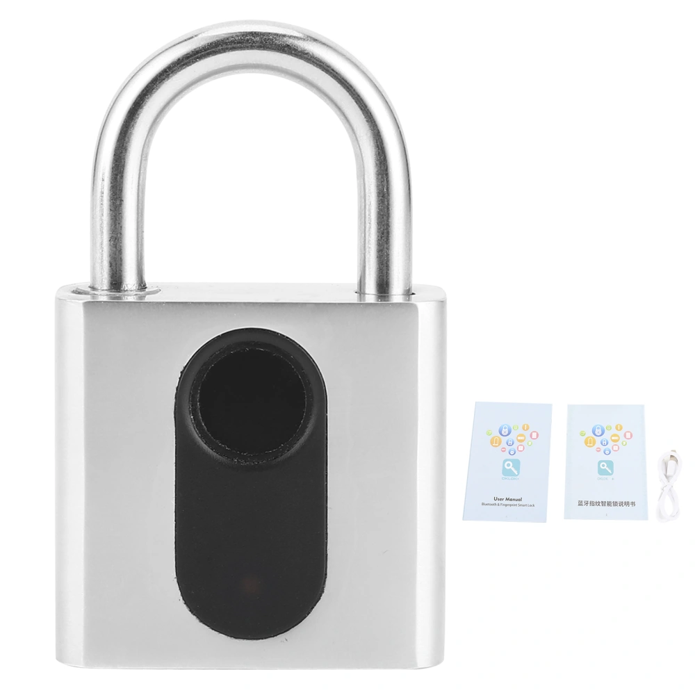 Smart Padlock Fingerprint Bluetooth APP Lock IP65 Waterproof AntiTheft for Fitness Cabinet Dormitory Warehouse